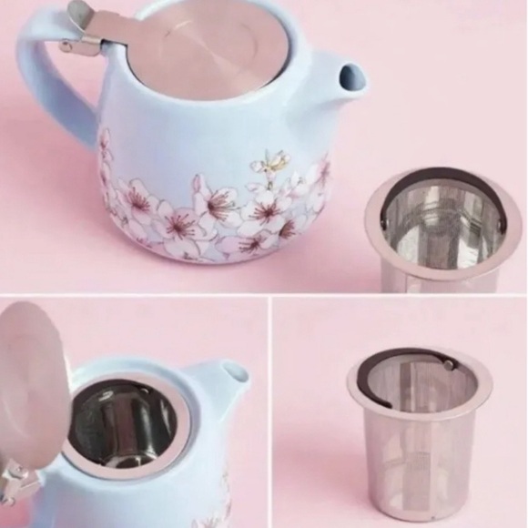 ALFRED Ceramic & Stainless Steel Teapot 20oz dripless spout heat resistant - Picture 5 of 16